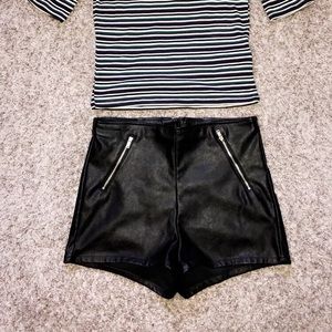 Pleather shorts